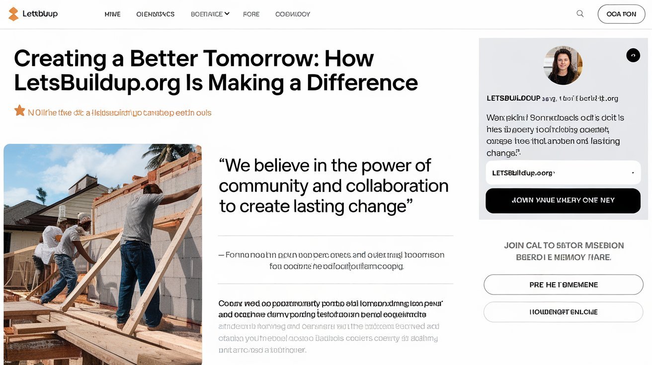 A Blog About the LetsBuildUp.org