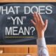 what does YN mean